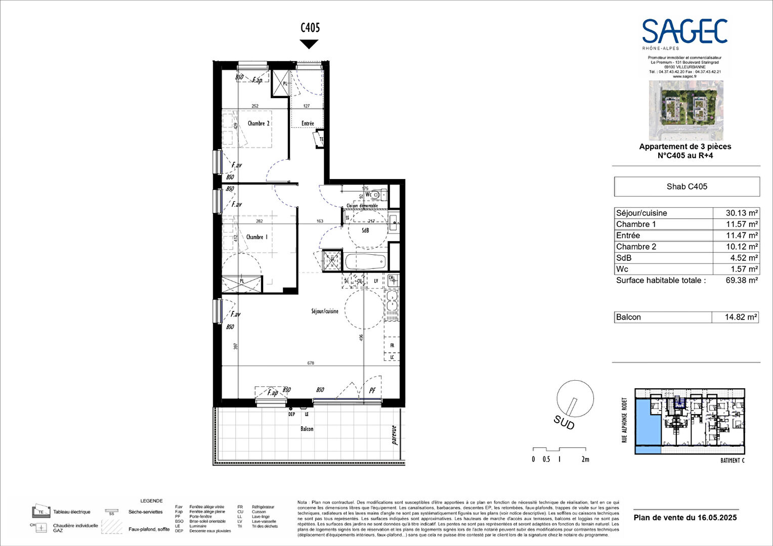 Appartement 3 pièces 69 m² · à Lyon · 69 m² · 1 009 €/mois