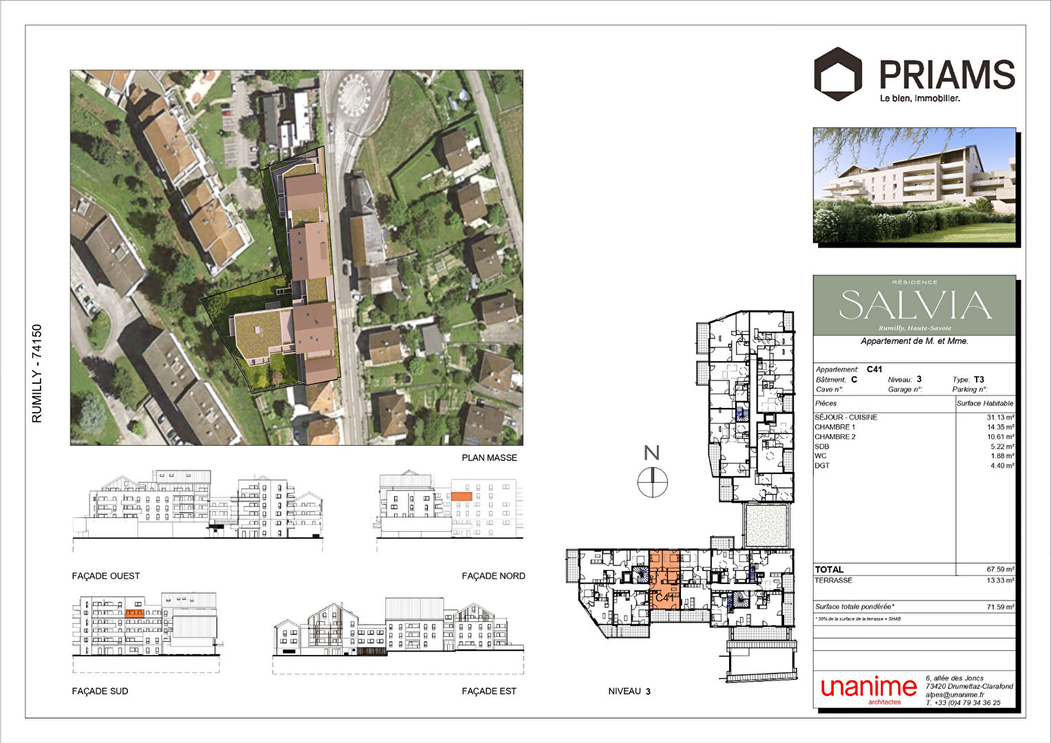Appartement 3 pièces 67 m² · à Rumilly · 67 m² · 1 204 €/mois