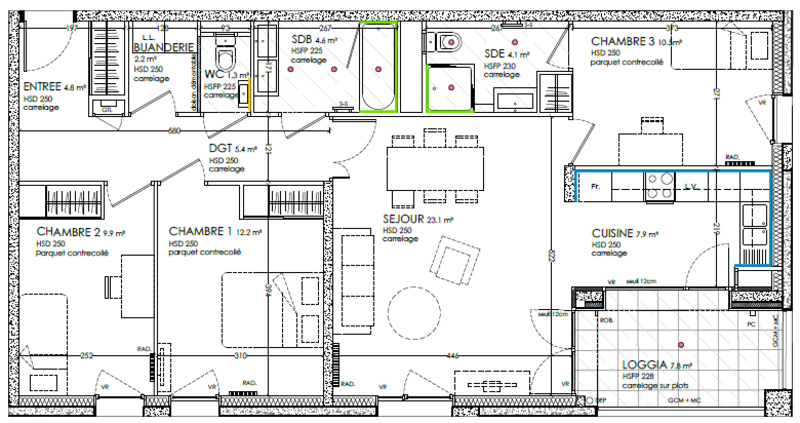 Appartement 4 pièces 86 m² · à Villeurbanne · 86 m² · 1 314 €/mois